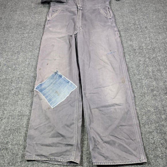 Vintage Penneys Big Mac Coveralls Mens 40L Gray Sanforized Herringbone Twill 50s - Picture 10 of 16